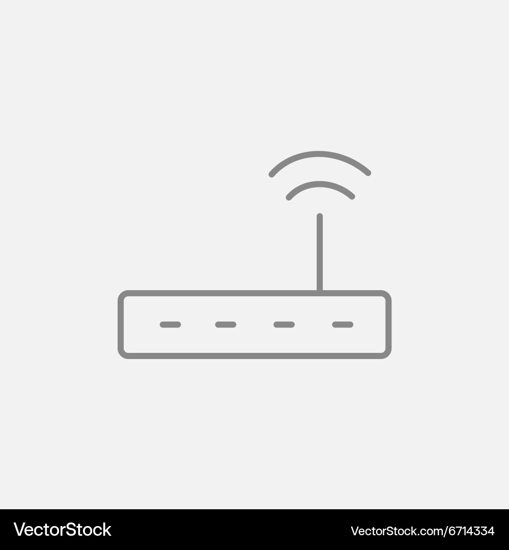 Wireless router line icon vector image