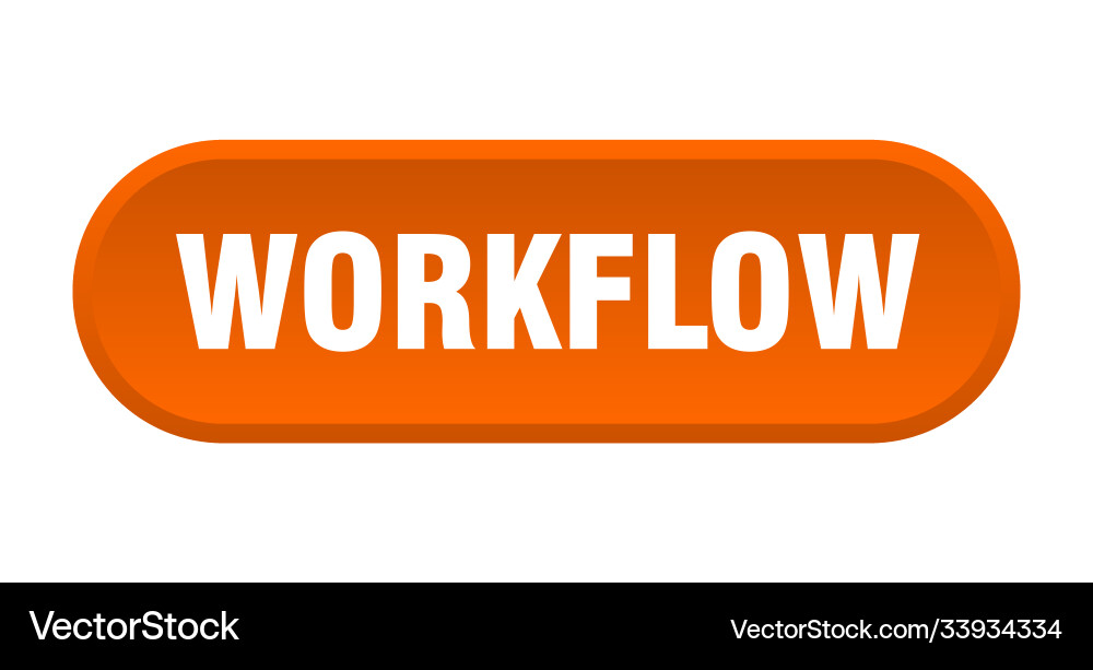 Workflow button rounded sign on white background Vector Image