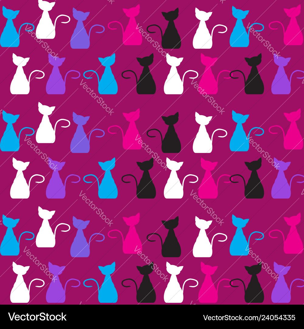 Abstract cat background cute pattern Abstract cat background cute pattern vector image
