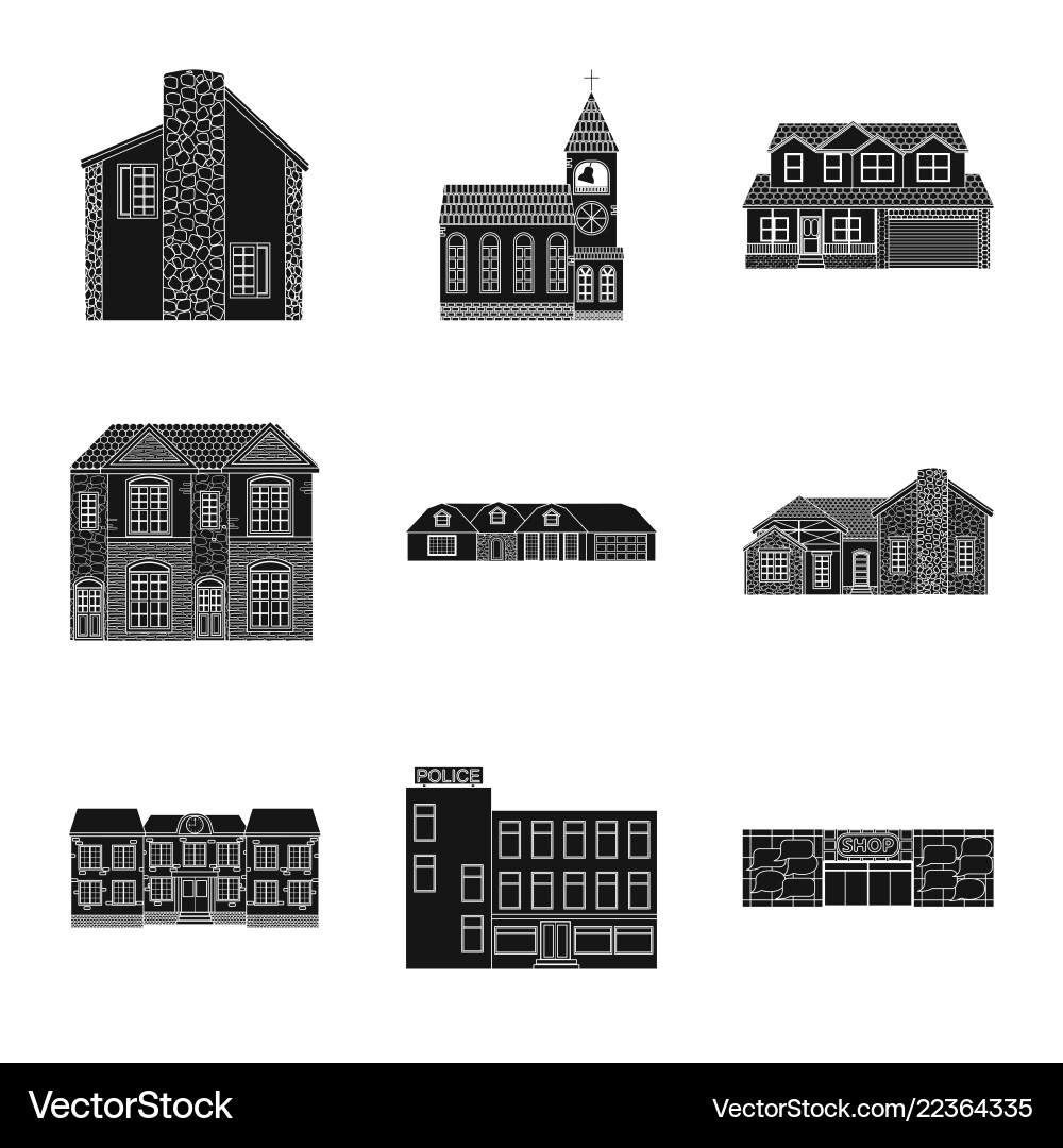 Building and front symbol Building and front symbol vector image
