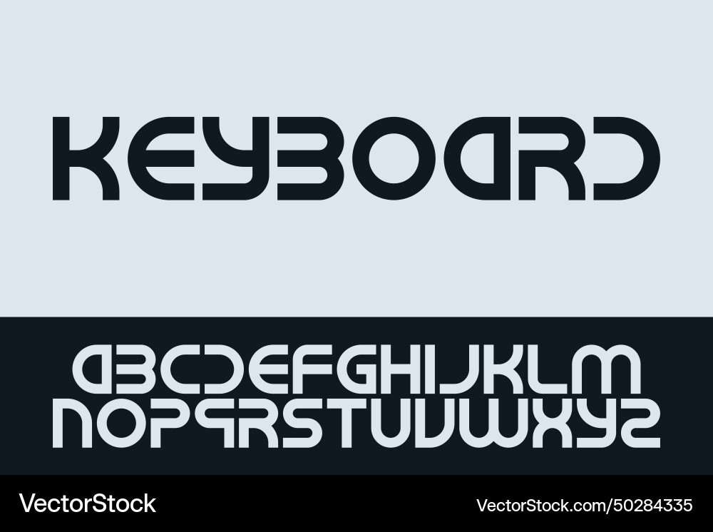 Design keyboard typeface alphabet typography font Design keyboard typeface alphabet typography font vector image