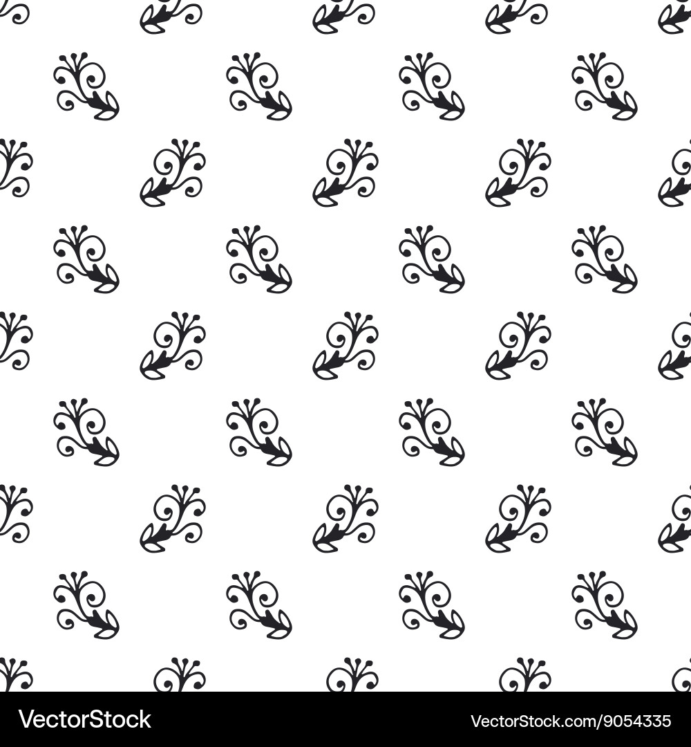 Hand drawn seamless vintage pattern – Royalty-Free Vector | VectorStock