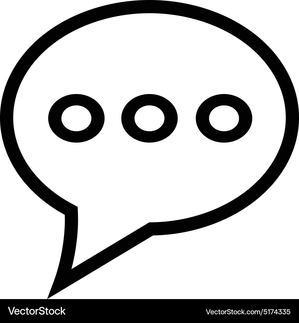 Message bubble with dots vector image