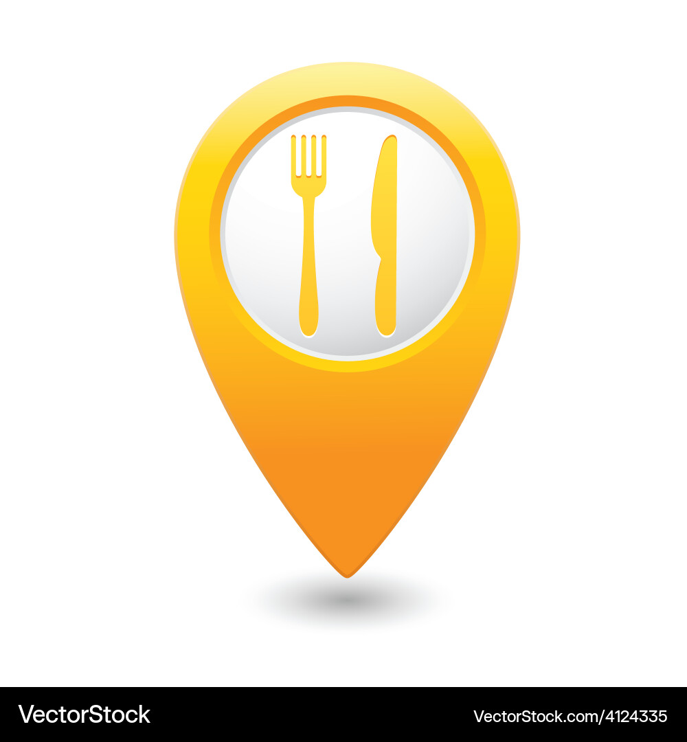 Restaurant Map Pointer vector image
