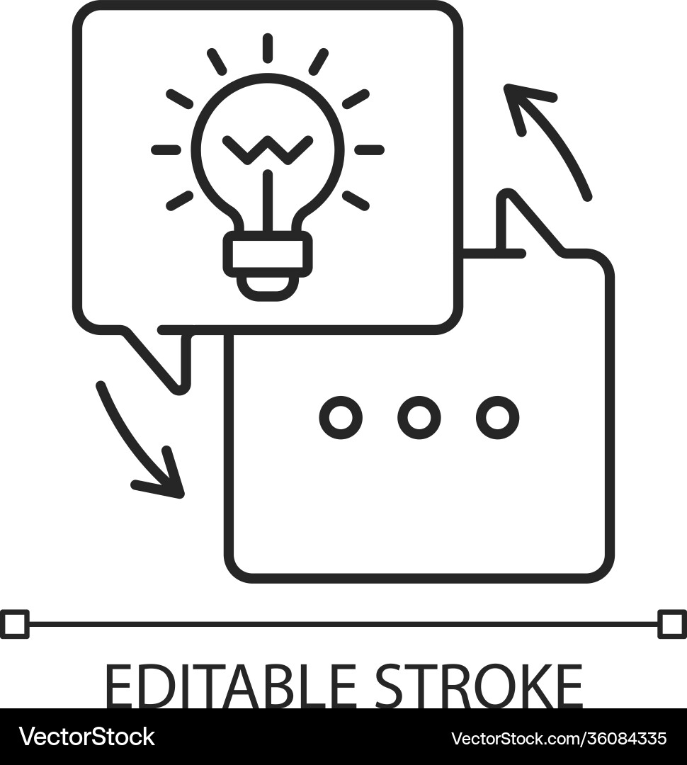 Sharing experience linear icon Sharing experience linear icon vector image