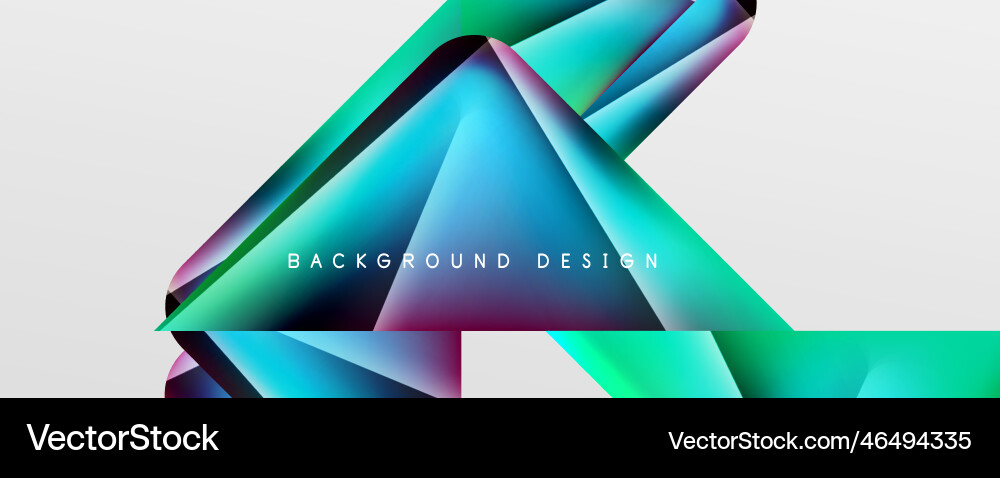 Triangle fluid color gradient abstract background Vector Image