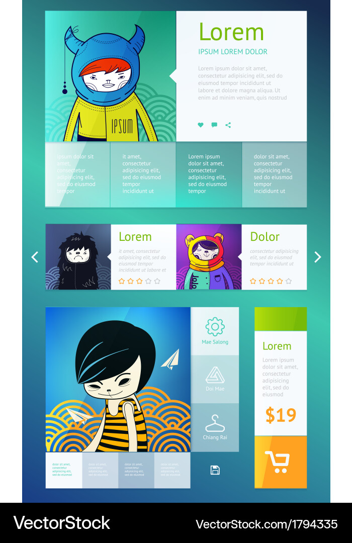 Ui is a set of components featuring vector image