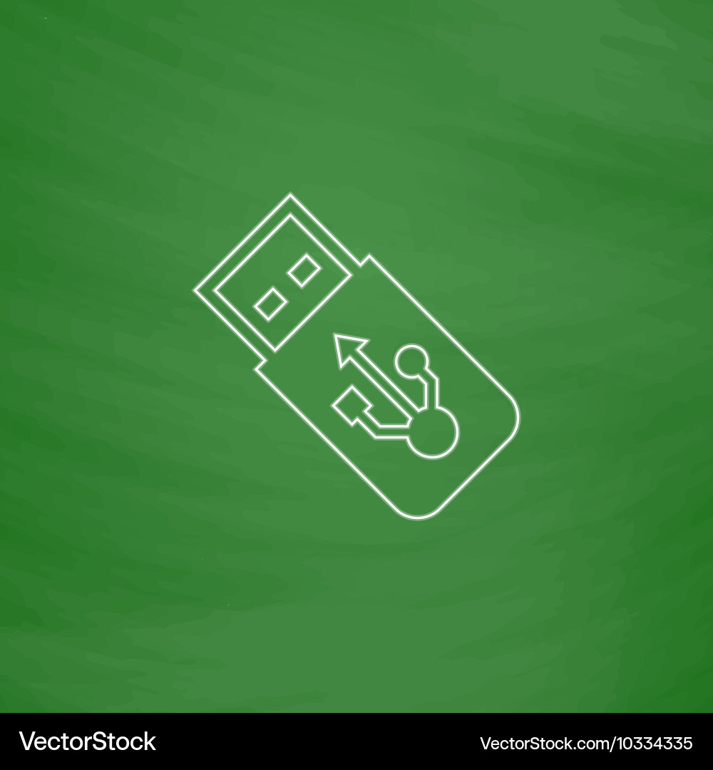 Usb flash drive computer symbol Vector Image