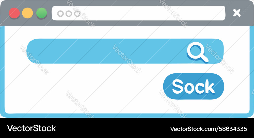 Web Browser Search Bar - Sock Query Vector Image
