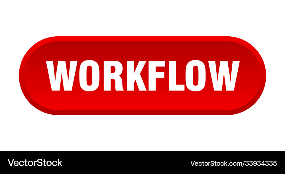Workflow button rounded sign on white background Vector Image