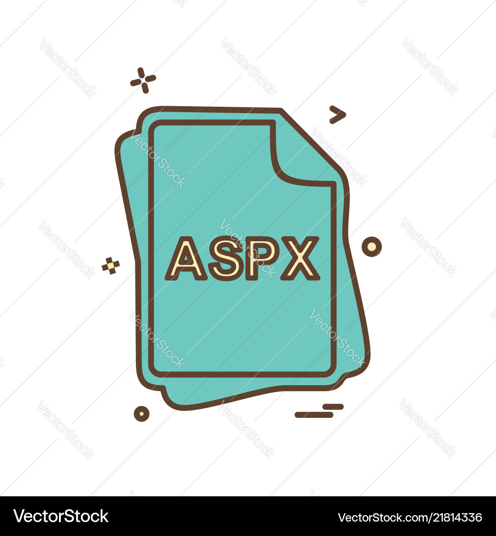 Aspx file type icon design Aspx file type icon design vector image