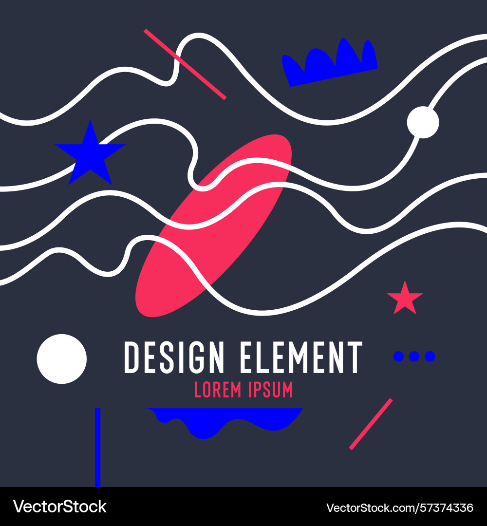 Background with abstract shapes a template vector image