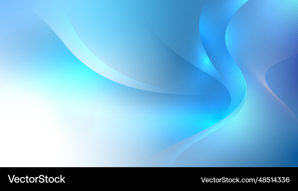 Blue modern abstract composition with soft forms Vector Image