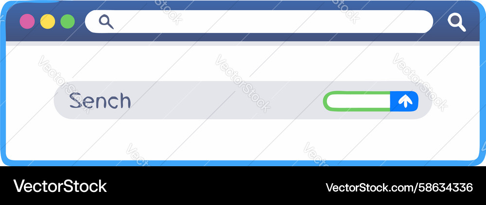 Browser Search Interface Vector Image