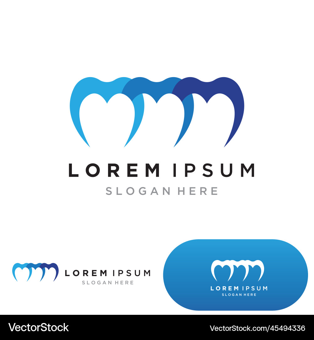 Dental-Logo-Design Templatekreativ Zahnarzt Dental-Logo-Design Templatekreativ Zahnarzt vektorbild