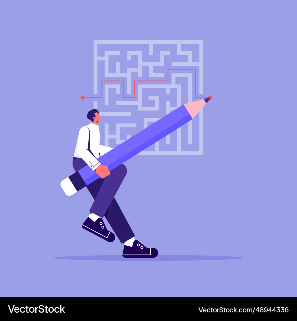 Finding solutions exit from crisis concept Finding solutions exit from crisis concept vector image
