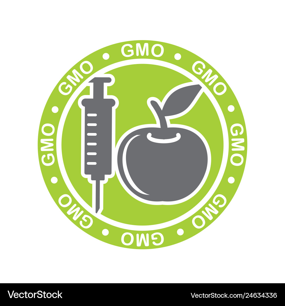 Gmo icon on background for graphic and web design Gmo icon on background for graphic and web design vector image
