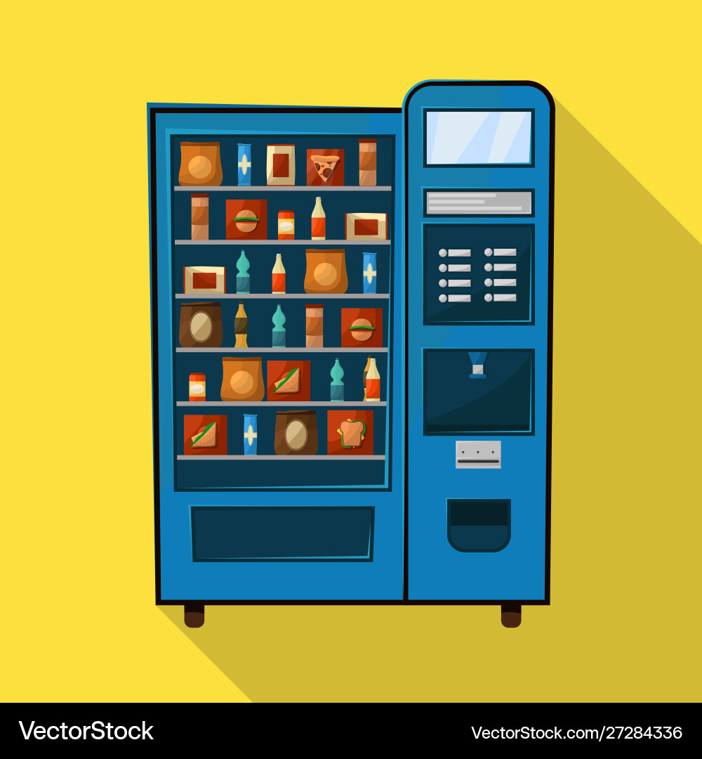 Isolated object automat and vending sign Vector Image