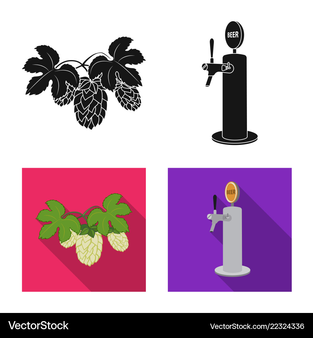 Isolated object of pub and bar symbol collection vector image