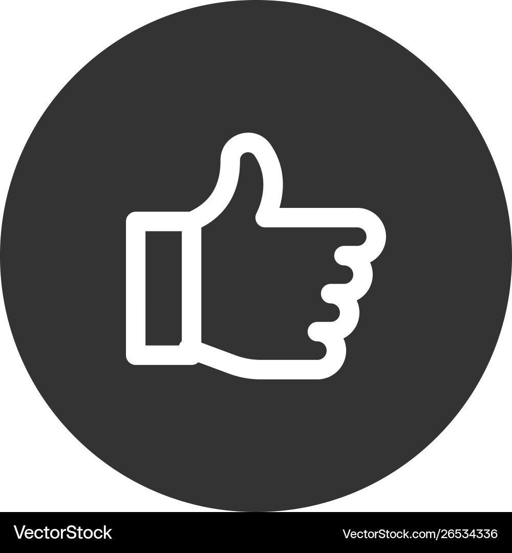 Like icon in modern style for web site and mobile Like icon in modern style for web site and mobile vector image