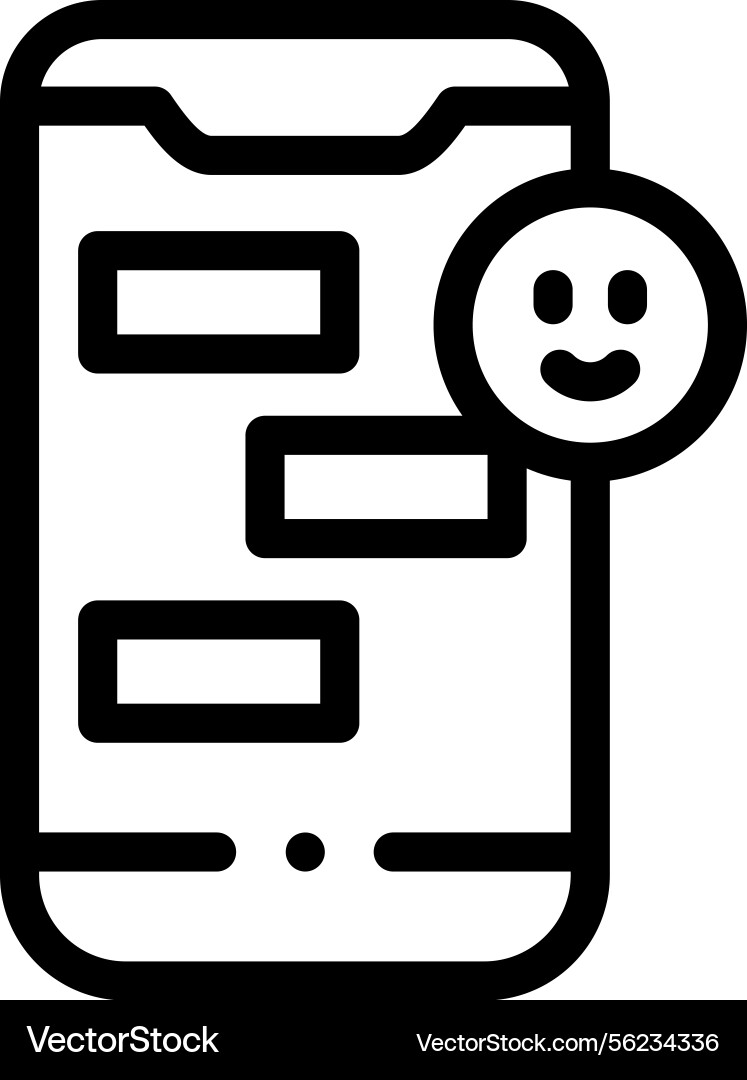 Phone message icon thin linear style design Phone message icon thin linear style design vector image