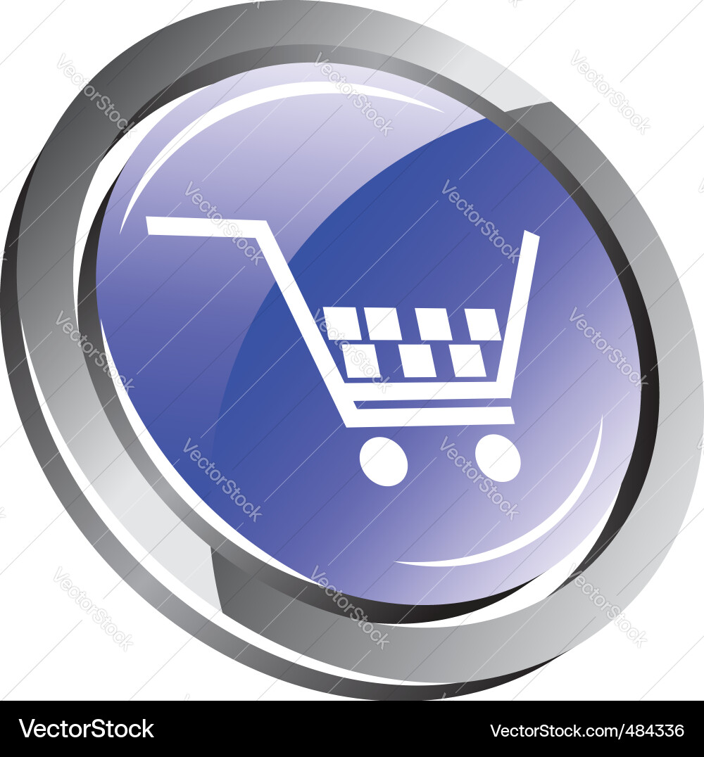 Shopping Cart Icon - 3D Vector Image