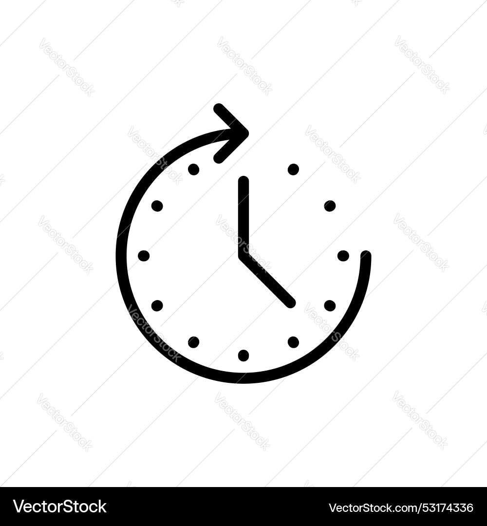 Time forward icon set wait symbol future Time forward icon set wait symbol future vector image
