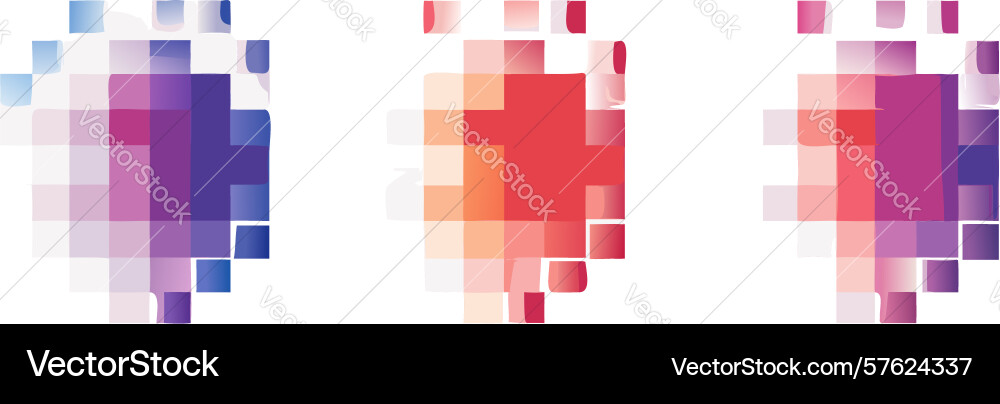 Abstract pixelated gradient pattern design vector image
