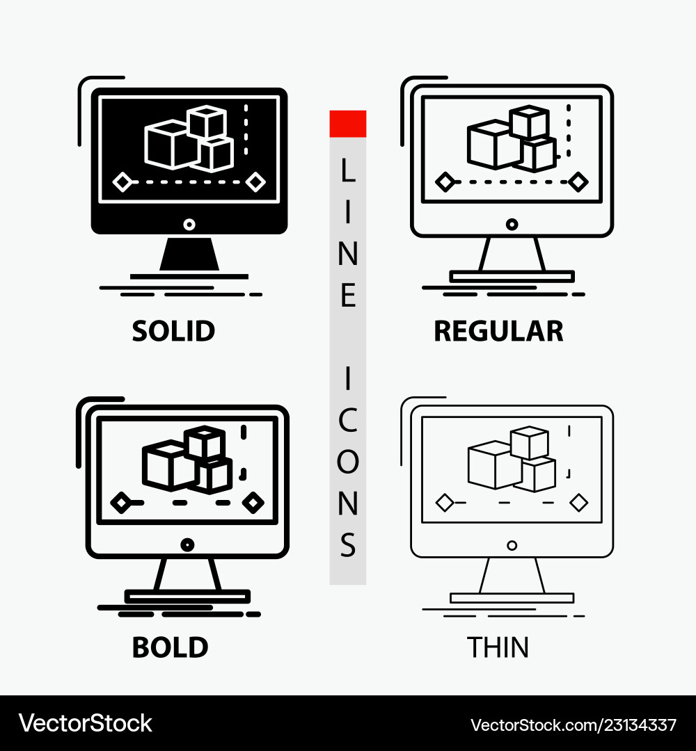Animation computer editor monitor software icon Animation computer editor monitor software icon vector image