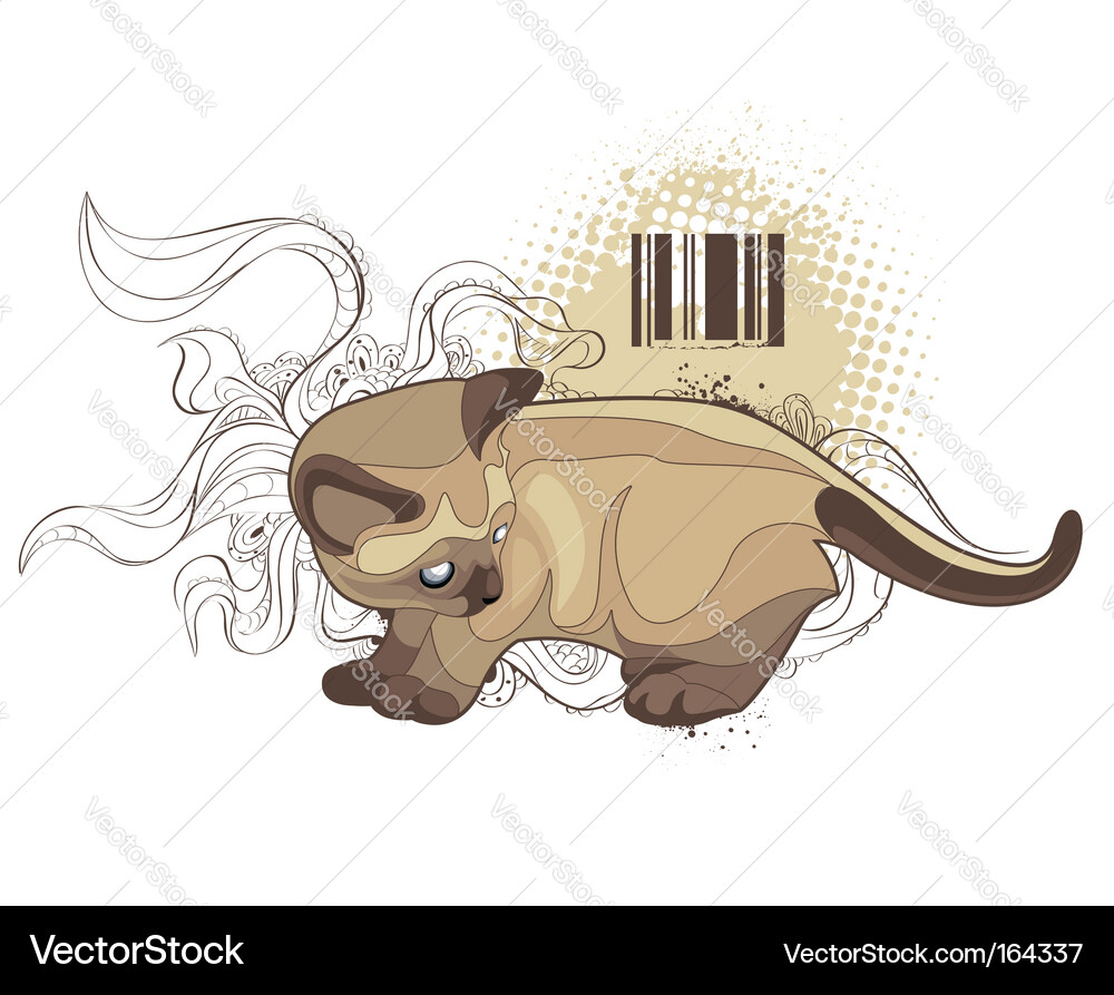 Bizarre cat Vector Image