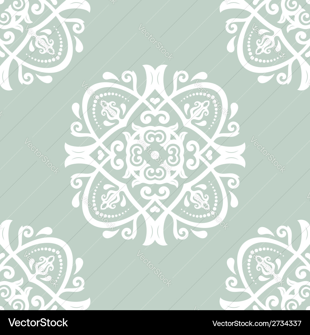 Damask seamless pattern abstract background vector image