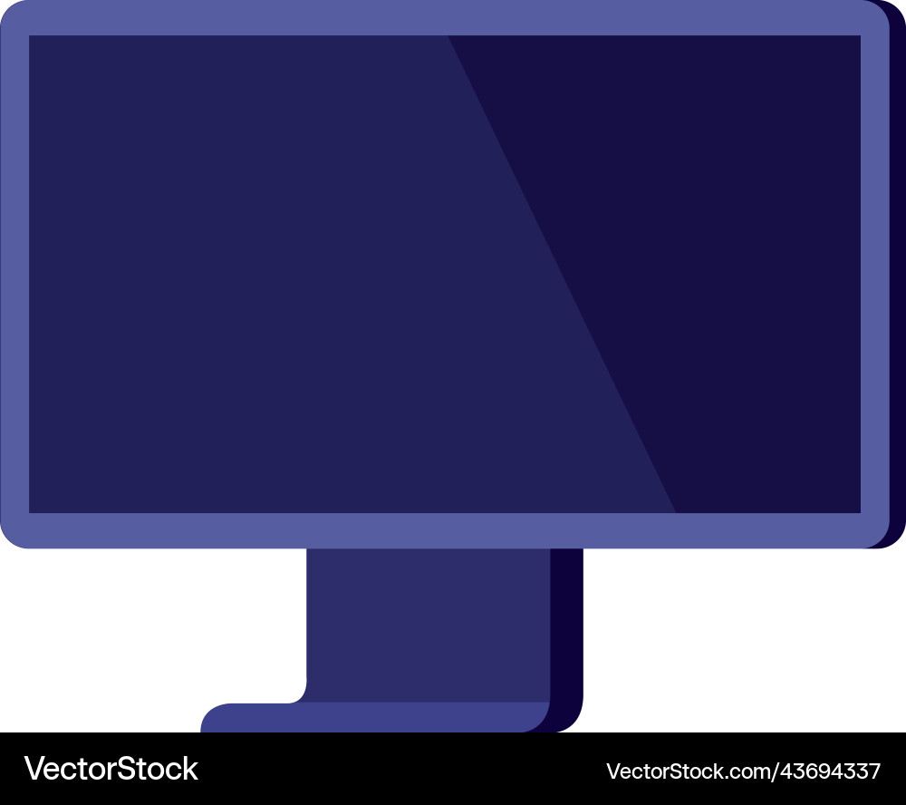 Desktop computer tech vector image