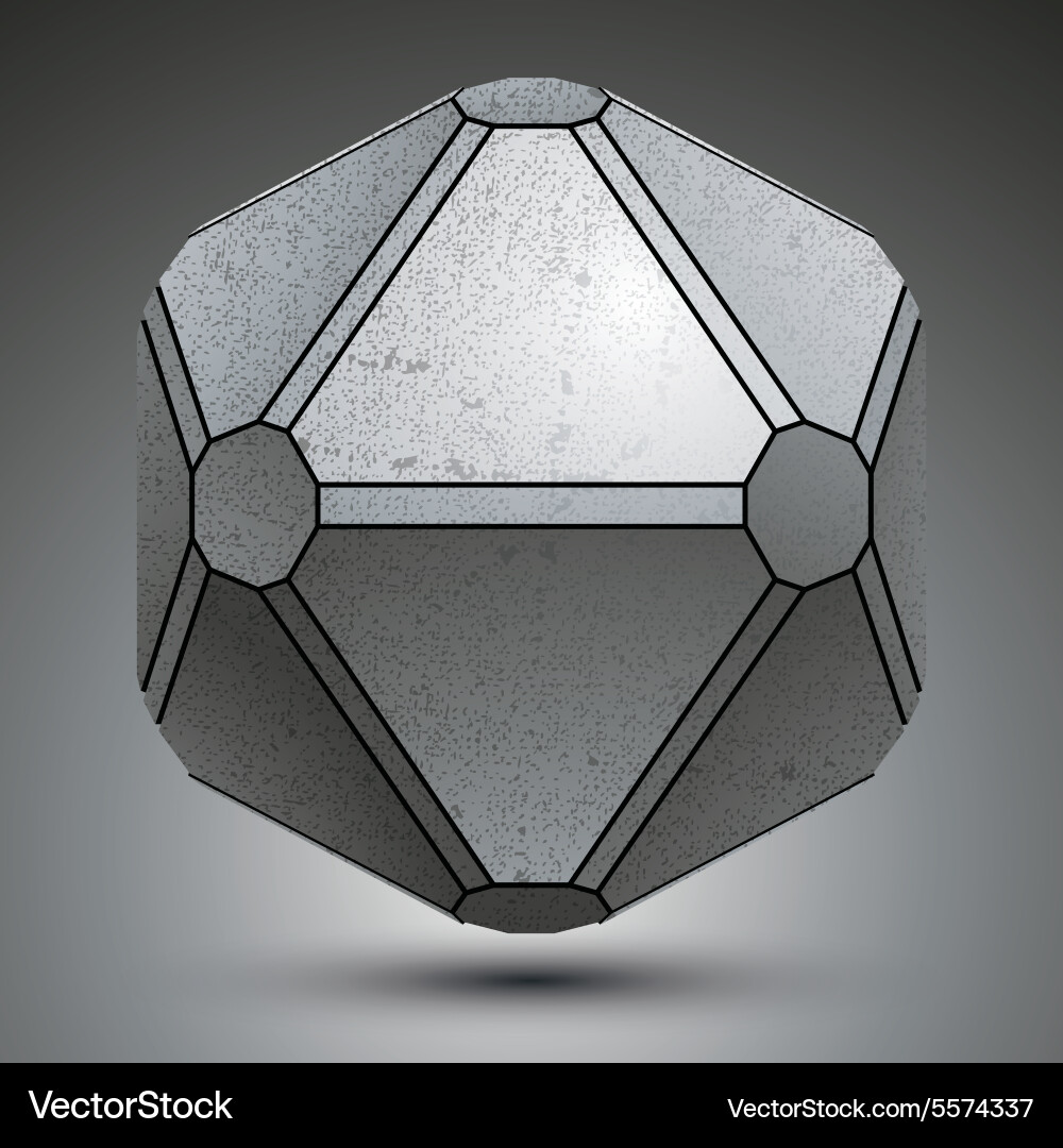 Dimensional galvanized object created from vector image