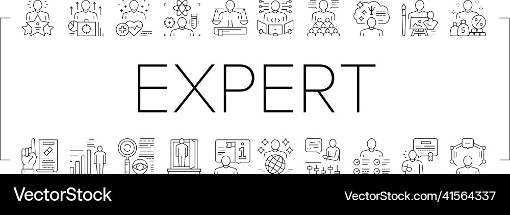 Expert Skills Icon Set - Human Potential Vector Image