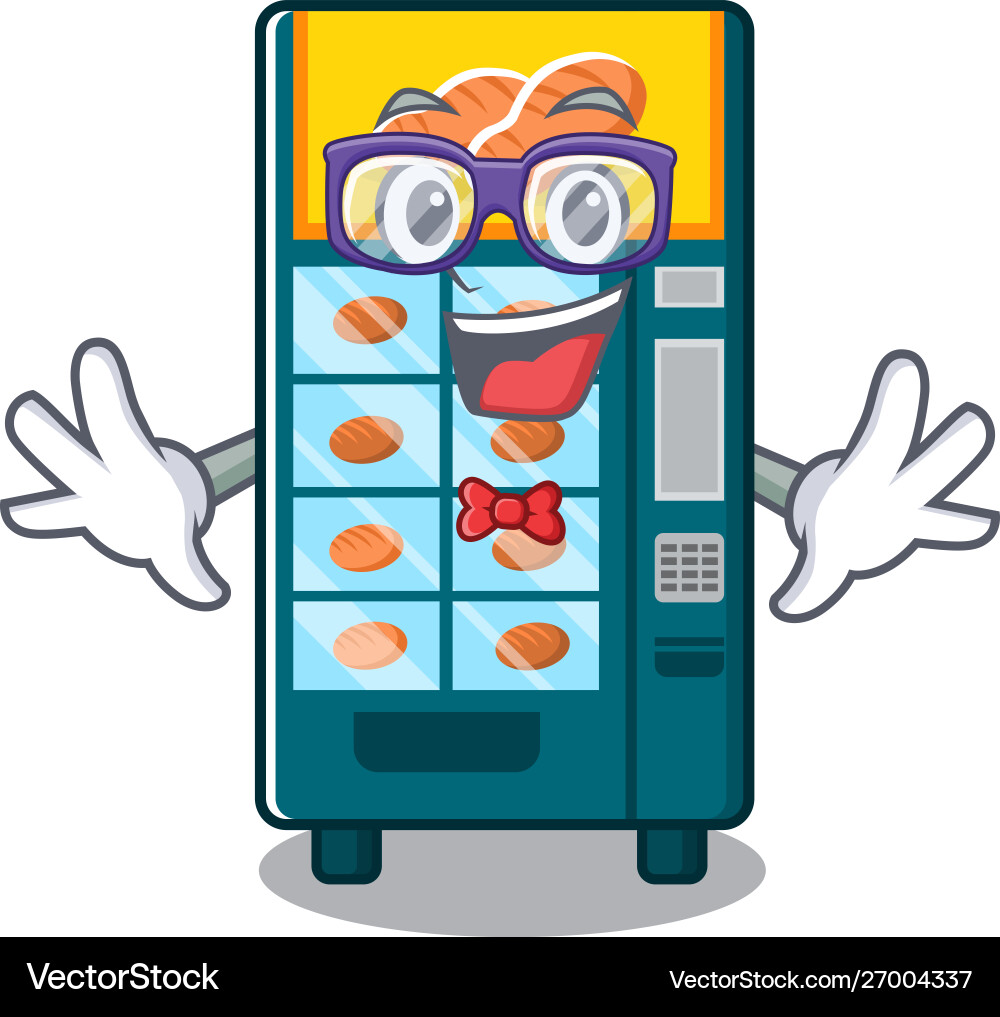 Geek bakery vending machine in character shape Geek bakery vending machine in character shape vector image