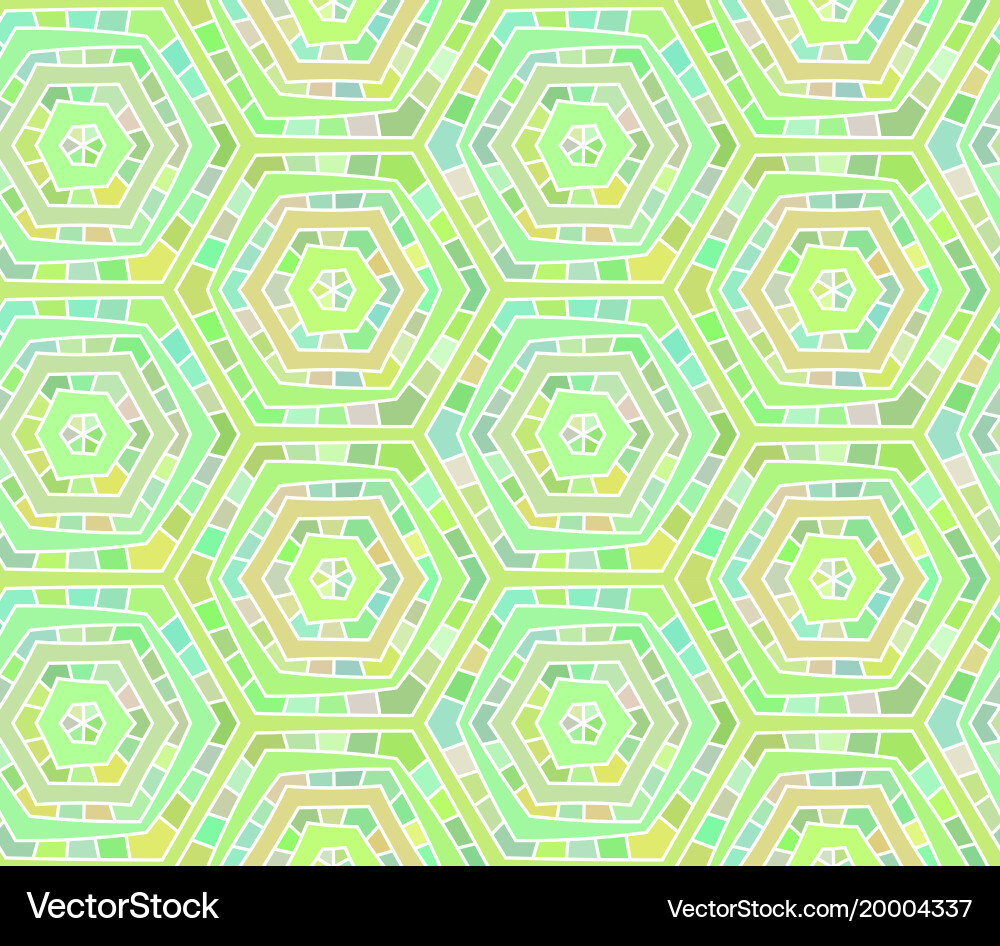 Hexagonal Mosaic Spiderweb Pattern vector image