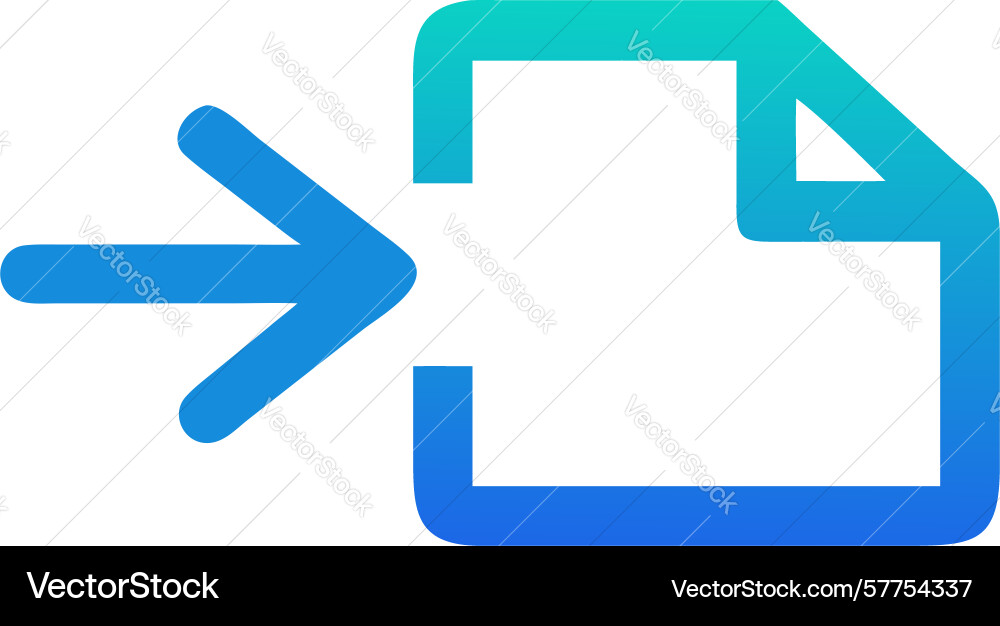 Import document icon data input file transfer in vector image