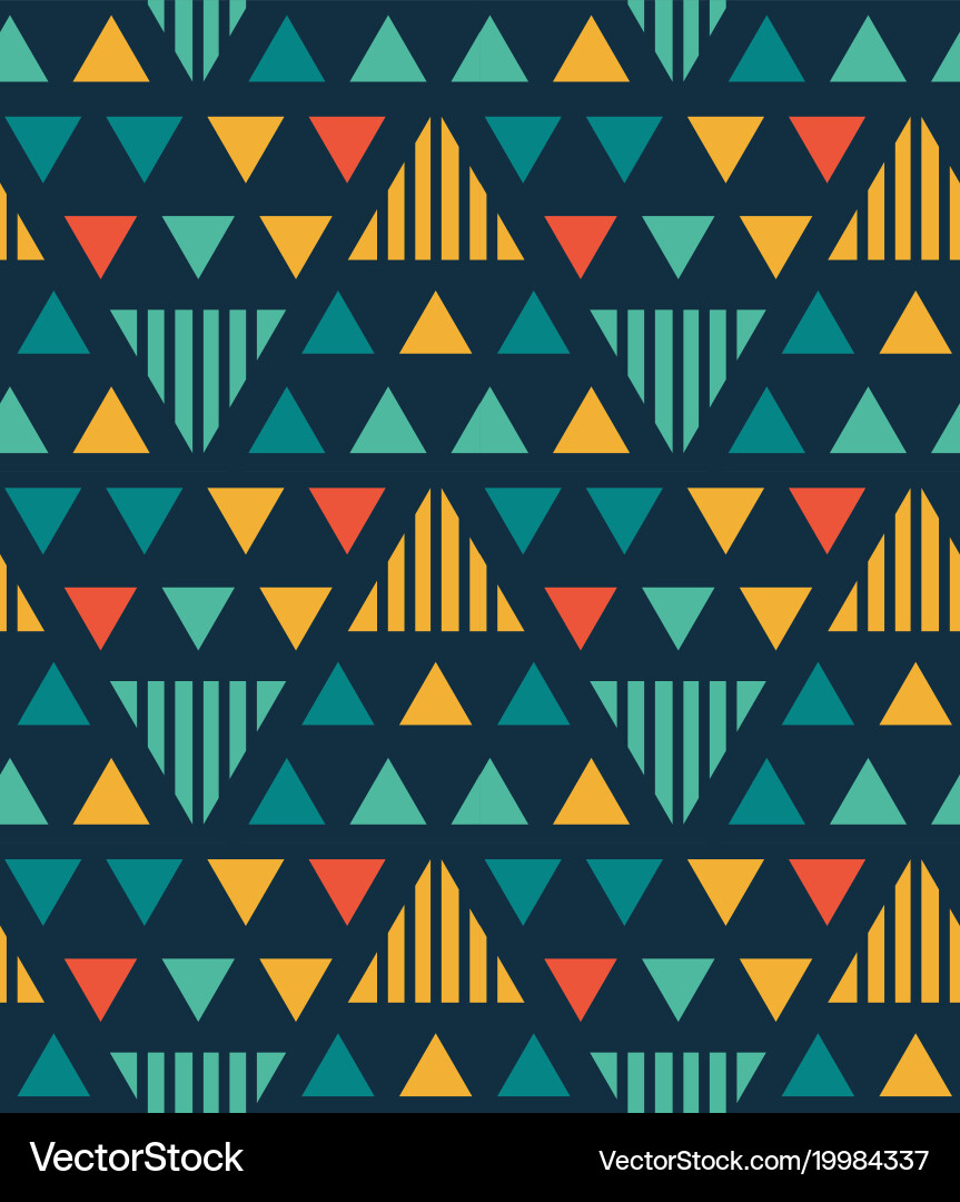 Irregular triangles seamless pattern vector image