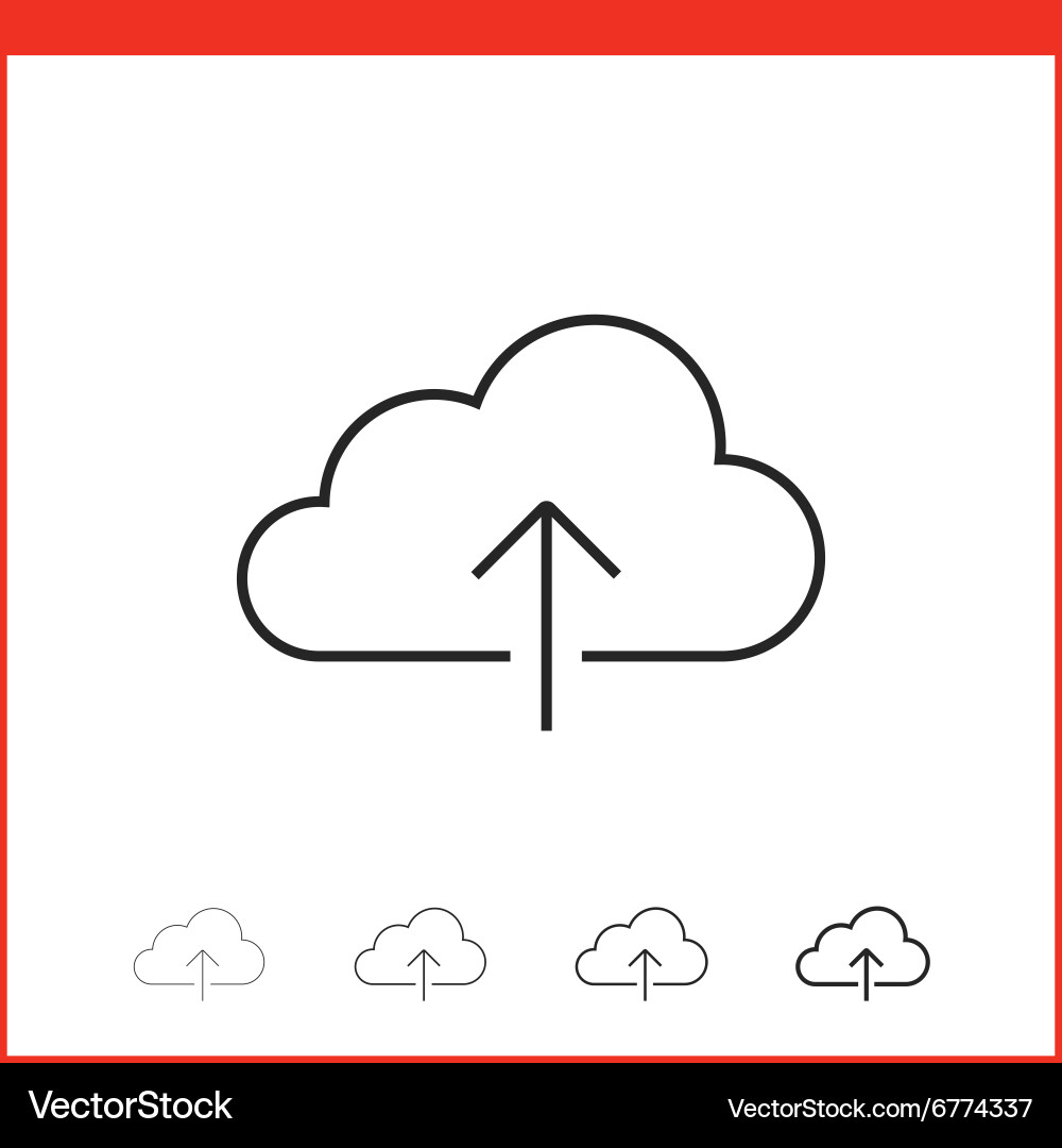 Linear Upload Icon vector image