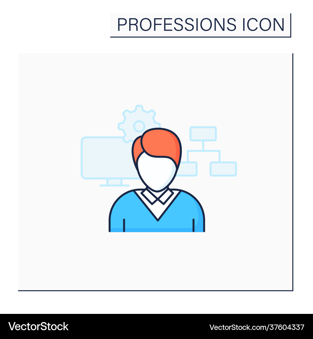 Programmer color icon Programmer color icon vector image