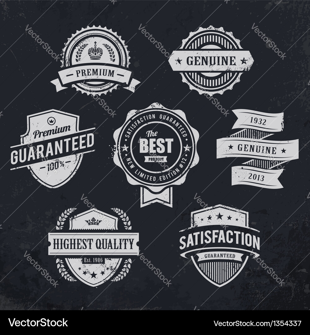 Retro labels Royalty Free Vector Image - VectorStock