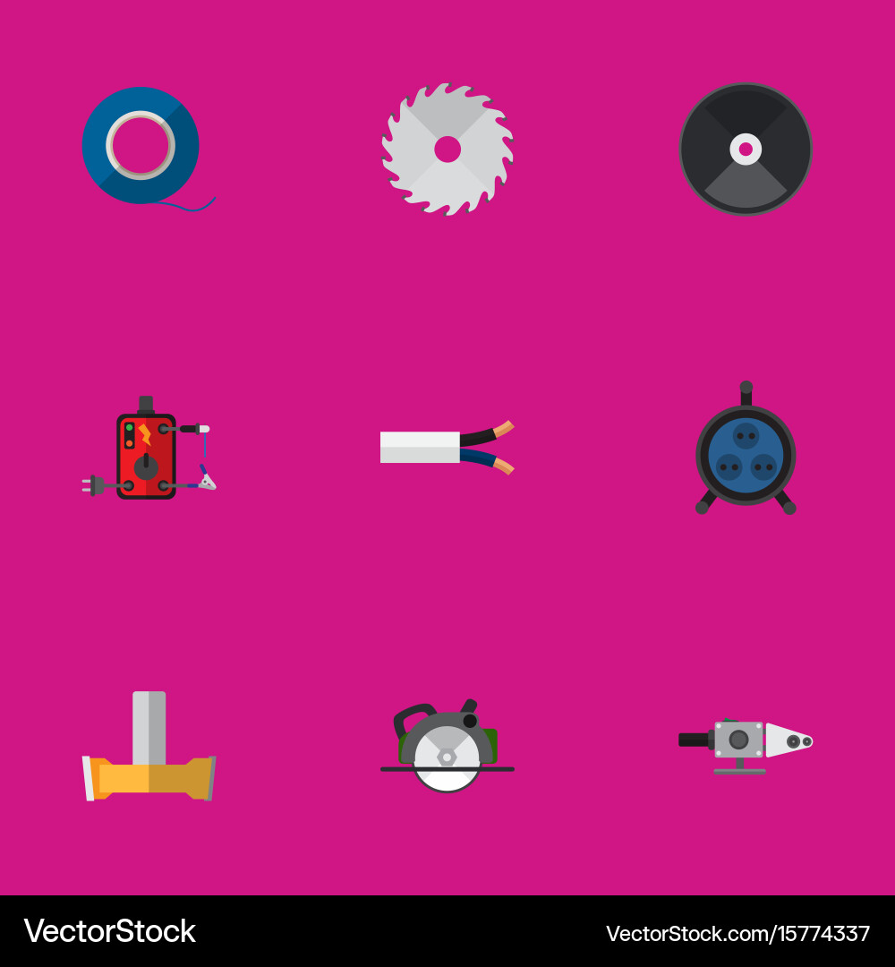 Set of 9 editable instruments icons includes vector image