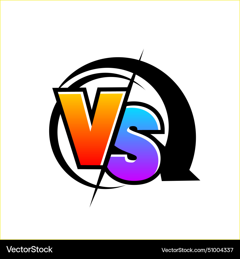 Versus sign color symbol Versus sign color symbol vector image