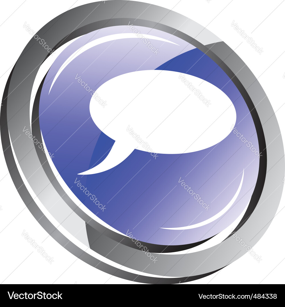 3d glossy button Vector Image