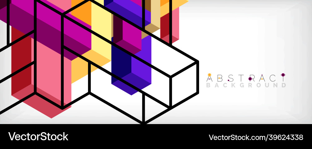 Abstract background 3d cubes cubic elements Abstract background 3d cubes cubic elements vector image