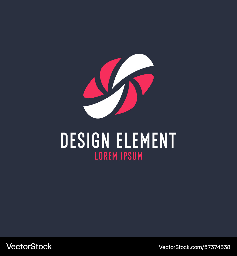 Abstract geometric element in a simple flat Abstract geometric element in a simple flat vector image