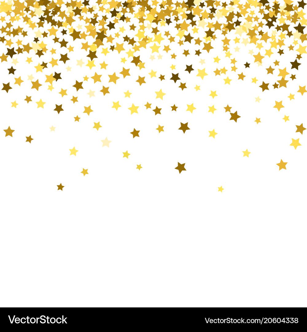Abstract pattern of random falling stars vector image