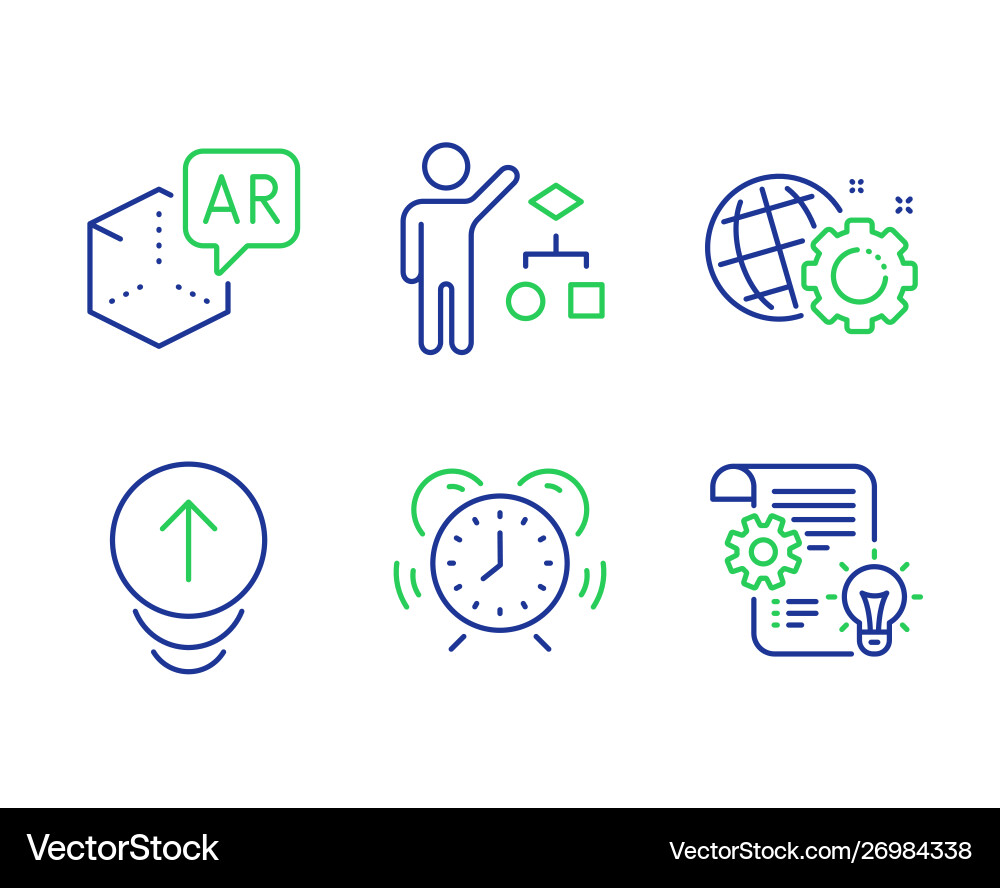 Algorithm time management and augmented reality Vector Image