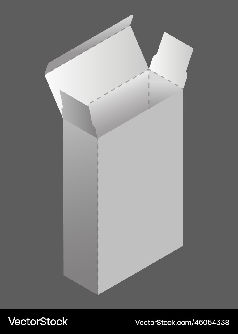 Box model package template layout for new design Box model package template layout for new design vector image