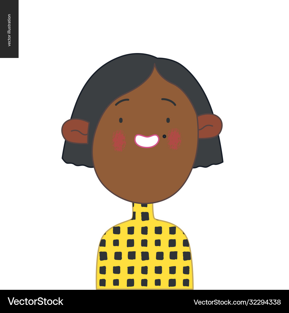 Bright characters portraits Vector Image